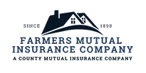 Farmers Mutual Insurance Company logo with house icon, county mutual coverage supporting JVRC clients